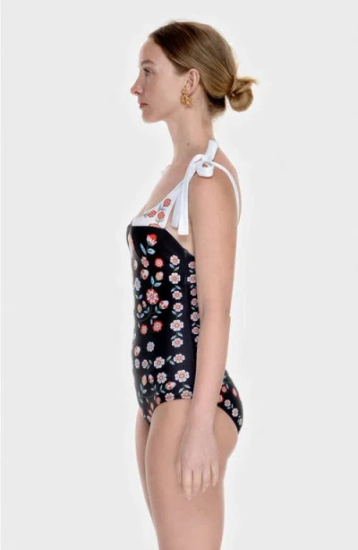 Jessie Zhao New York Ballerina One-piece Swimsuit In Black