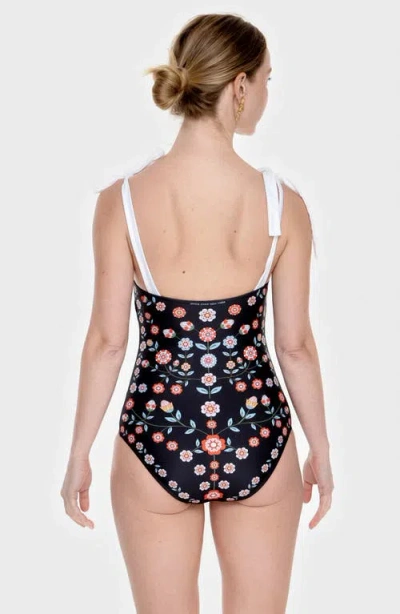 Jessie Zhao New York Ballerina One-piece Swimsuit In Black