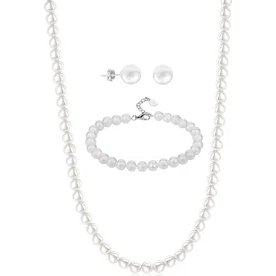 Donatello Gian Shell Pearl Jewelry Set In Metallic