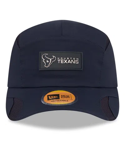New Era Men's Navy Houston Texans 2025 Sideline Runner Adjustable Hat In Blue