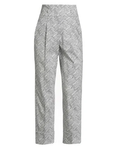 Peserico Woman Pants White Size 2 Cotton, Elastane In Gray