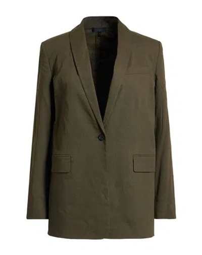 Theory Single-button Lapel Jacket In Green