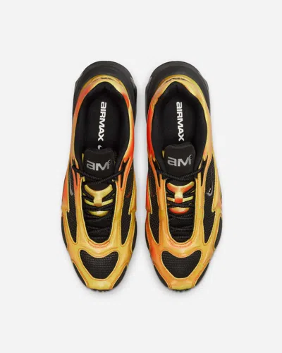 Nike Air Max Muse Mesh-trimmed Metallic Sneakers In Gold