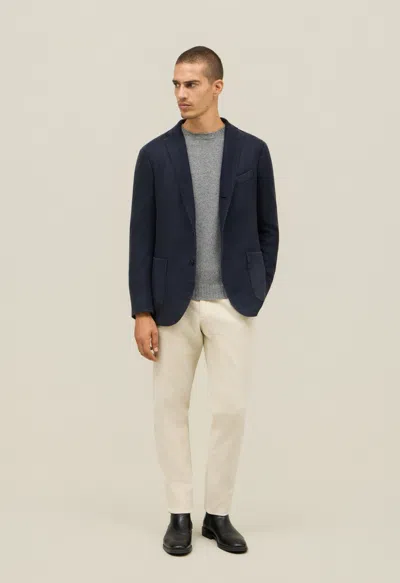 Boglioli Garment Dyed Cashmere K-jacket In Blue