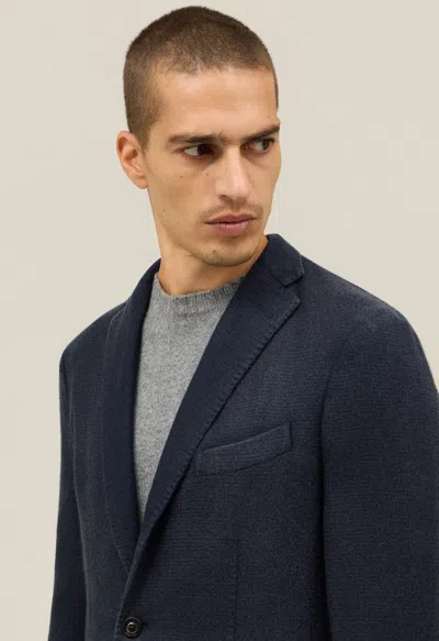 Boglioli Garment Dyed Cashmere K-jacket In Blue