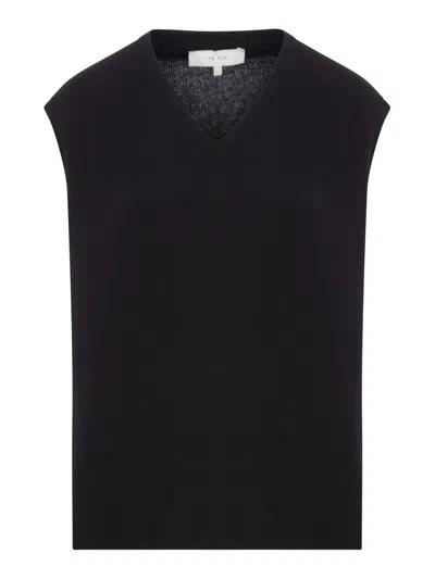 The Row Sleeveless Knitted Vest In Black