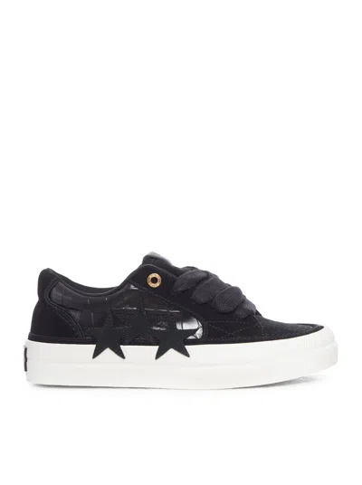 Amiri Black Leather Sunset Skate Sneakers In Black