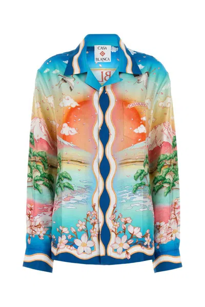 Casablanca Tennis Club Shirt In Multi