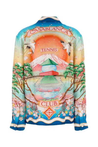 Casablanca Tennis Club Shirt In Multi