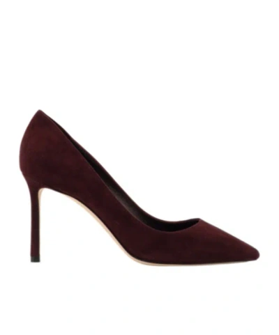 Jimmy Choo 85mm Romy Pointed-toe Suede Pumps In Brown