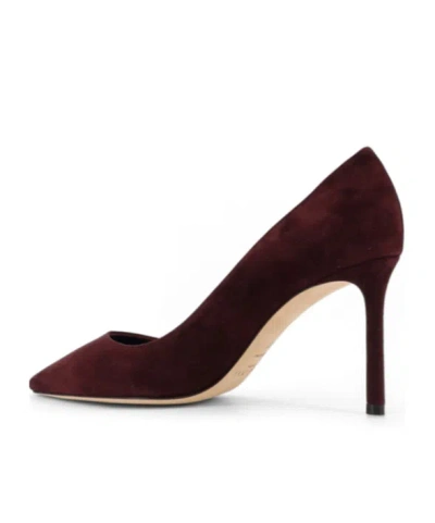 Jimmy Choo 85mm Romy Pointed-toe Suede Pumps In Brown