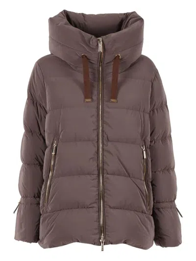 Moorer Gadia-os Down Jacket In Brown