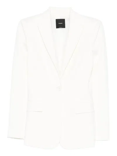 Pinko Equilibrata Linen Blazer In White