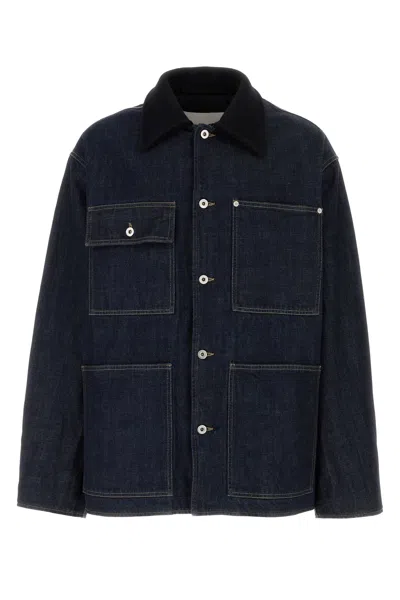 Jil Sander Denim Jacket With Chest Pockets And Collared Neck In Blue