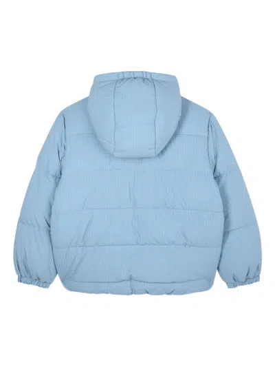 Marc Jacobs Checked Puffer Jacket In Blue