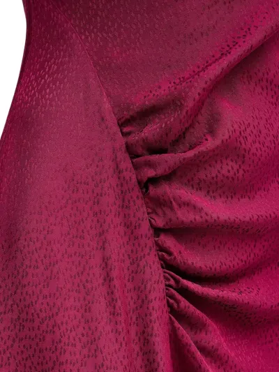 Hoss Intropia Cowl-neck Draped Midi Dress In Red