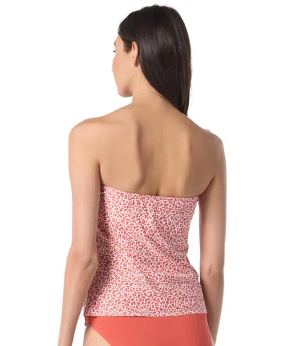 Vince Camuto Strapless Draped Tankini Top In Multi