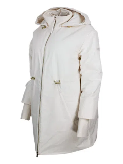 Armani Exchange Coat In Neutral