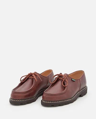 Paraboot Brown Leather Lace Up Shoes In Brown