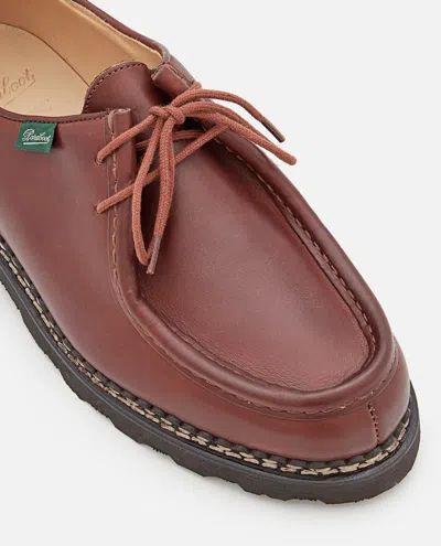 Paraboot Brown Leather Lace Up Shoes In Brown