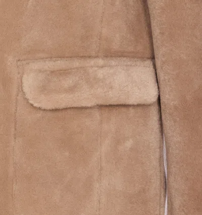 Urbancode Reversible Faux Fur Coat With Suede Interior In Brown