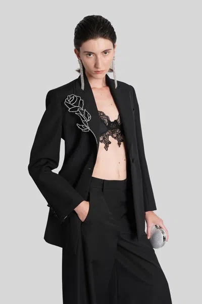 Blumarine Blazer In Black Wool In Black