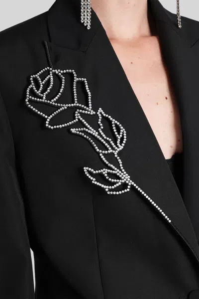 Blumarine Blazer In Black Wool In Black