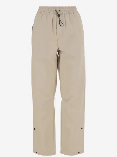Autry Nylon Jogging Pants With Drawstring In Neutral