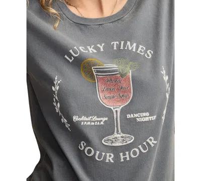 Lucky Brand Sour Hour Cotton Graphic T-shirt In Gray