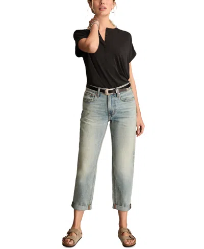 Lucky Brand Women's Mid Rise Boy In Gray