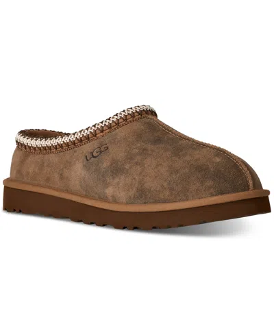 Ugg Chestnut Brown Suede Leather Tasman Ii Slippers In Green