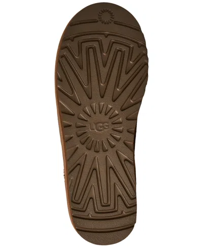 Ugg Chestnut Brown Suede Leather Tasman Ii Slippers In Green