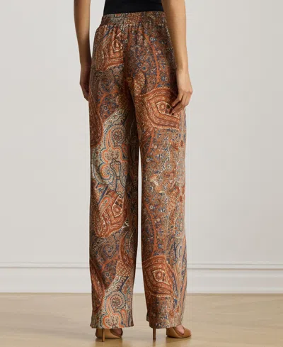 Ralph Lauren Paisley Crepe Wide-leg Pant In Multi
