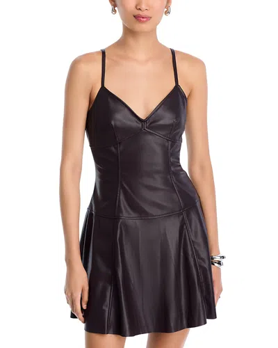 Steve Madden Abbott Faux Leather Dress In Brown