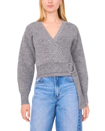 1.state Crossover Cropped Sweater In Gray