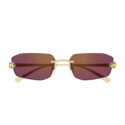Cartier Ct0474s Panthère De Sunglasses In Brown
