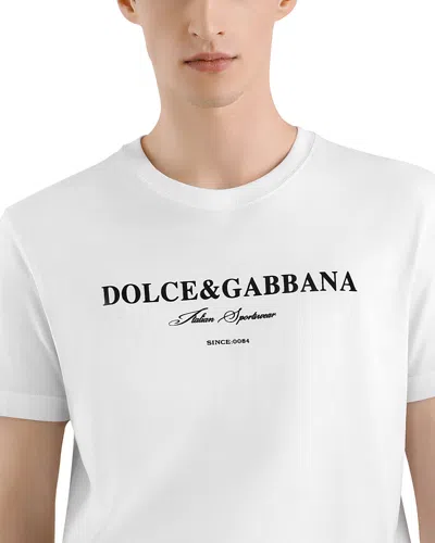 Dolce & Gabbana Cotton T-shirt With Print In White