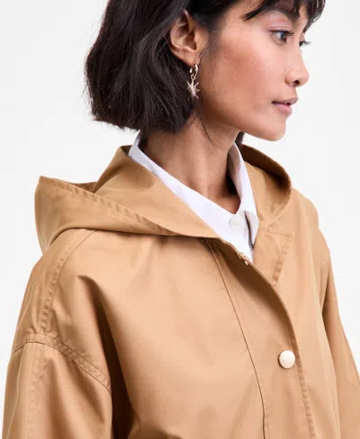 On 34th Women's Cropped Parka Jacket, Macy's Exclusive In Brown