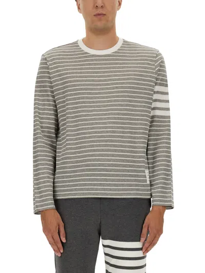 Thom Browne Striped Crew Neck T-shirt In Multi