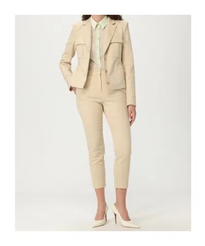 Patrizia Pepe Appliqué Trousers In Neutral