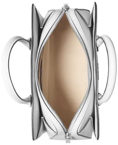 Michael Kors Michael  Laila Medium Signature Logo Satchel In Gray