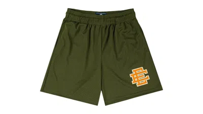 Pre-owned Eric Emanuel Men's  Ee Basic Short In Chive/orange