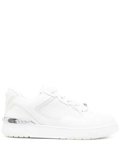 Versace Sneakers With Embossed Logo In White