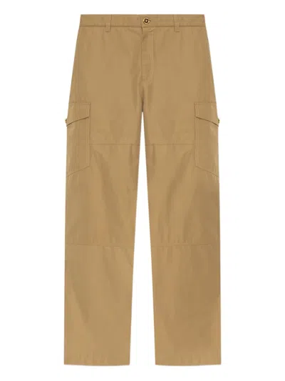 Versace Tailoring Label Cargo Pants In Nude