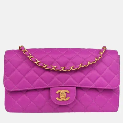 Pre-owned Chanel Purple Nylon Shoulder Bag
