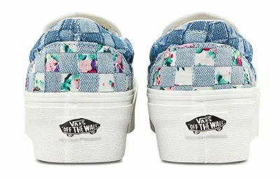 Vans (wmns)  Classic Slip-on Stackform Low-top Sneakers Denim-blue 'blue White' In Multi
