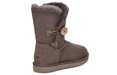 Ugg Bailey Button Suede & Shearling Boot In Brown