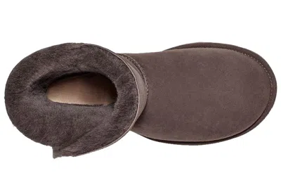 Ugg Bailey Button Suede & Shearling Boot In Brown