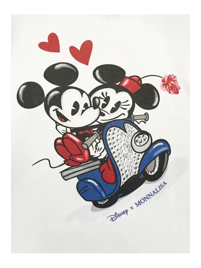 Monnalisa Kids' X Disney Mickey Mouse T-shirt And Leggings Set In Blue