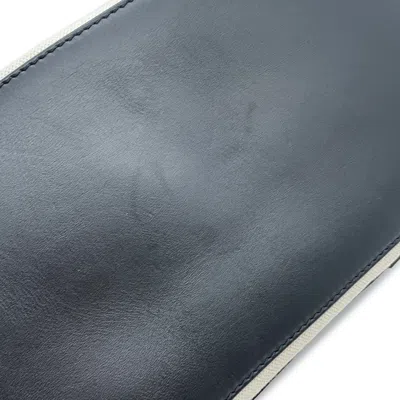 Pre-owned Balenciaga Black White Canvas Leather Tote Bag ()